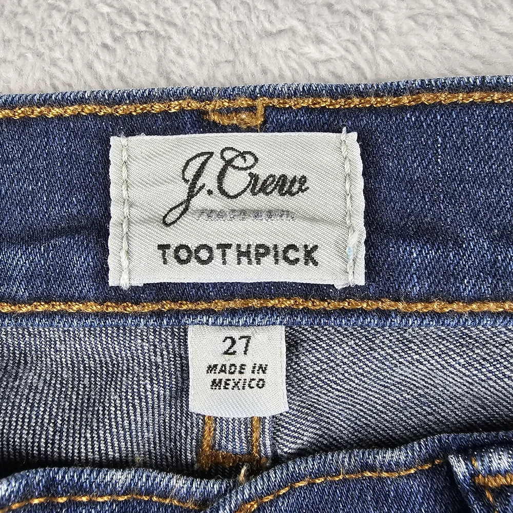 J. Crew Toothpick Ankle Blue Denim Jeans Womens Size 27 - Picture 7 of 12